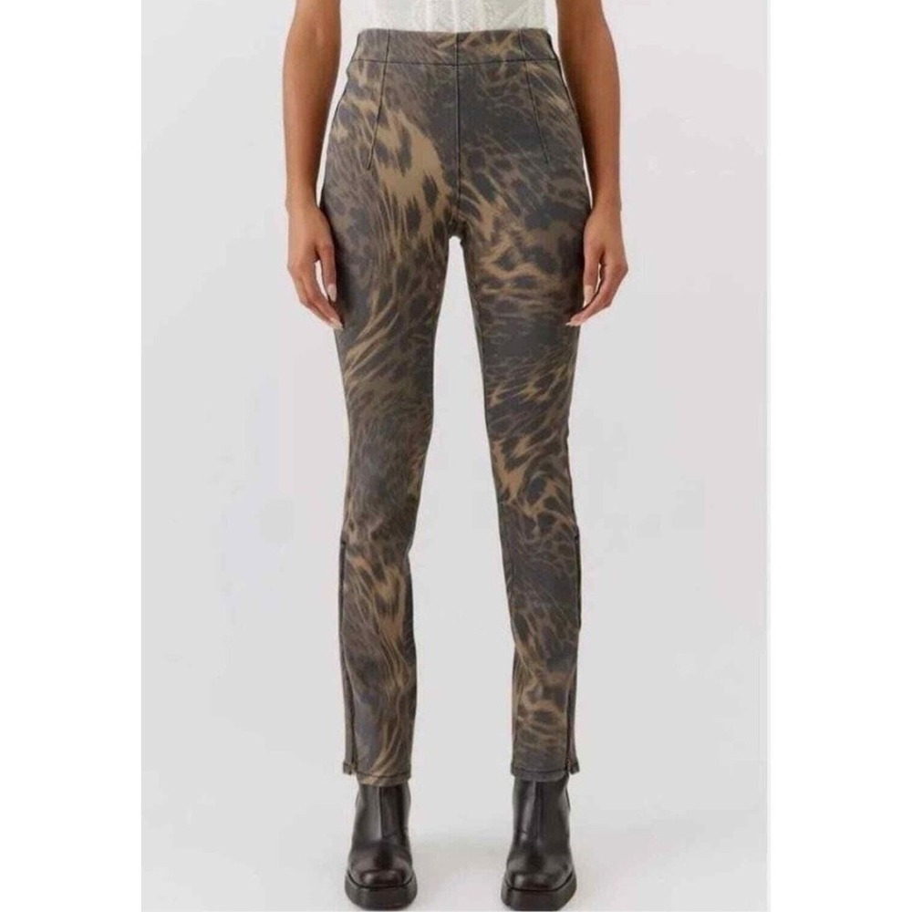 NWT Urban Outfitters BDG Ankle Zip High Rise Skinny Jean in Brown Motif Size 26